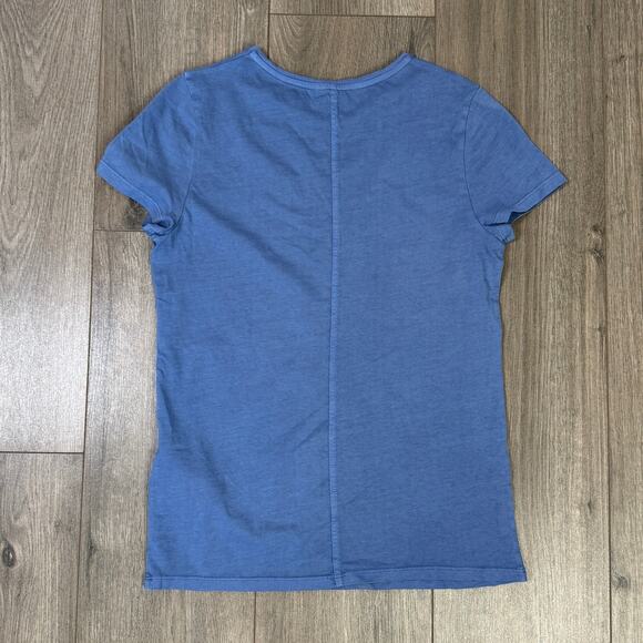 Madewell Essential Slim Tee WMNS S Delphinium Blue Lightweight Cotton Stretchy - Picture 6 of 8
